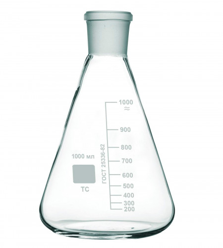 Колба коническая КН-1-1000-29/32 на 1000 мл, со шлифом