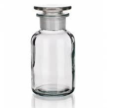 Склянка для реактивов на 1000мл, широкое горло, светлое стекло 