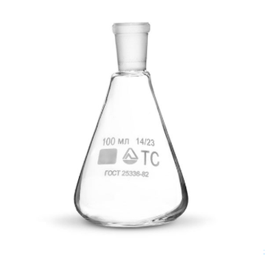 Колба коническая КН-1-100-14/23 на 100 мл, со шлифом